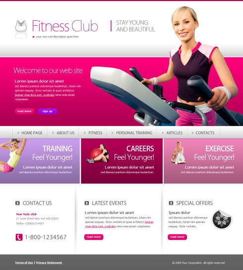 Free XHTML Website Template -  Sports & Fitness