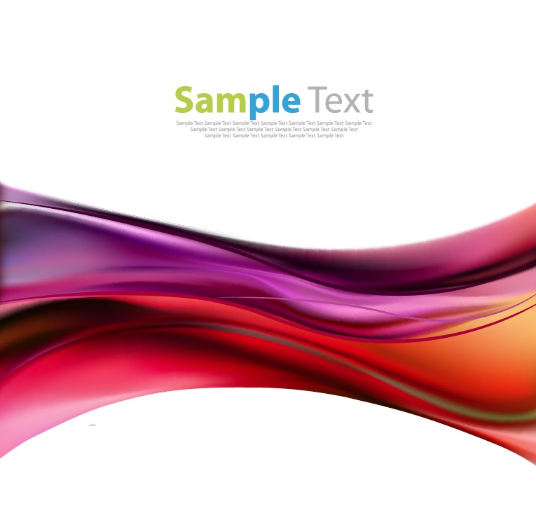Vector Illustration of Abstract Color Waves Background