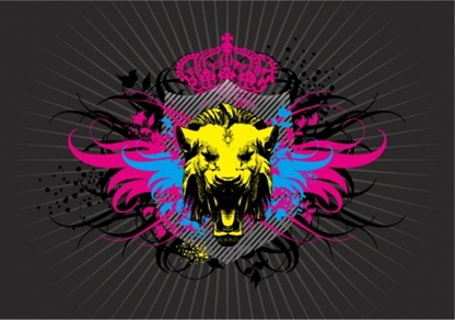 Lion Head and Wings Vector