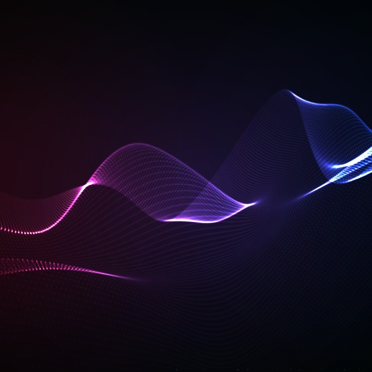 Abstract Wave Lines Dark Background
