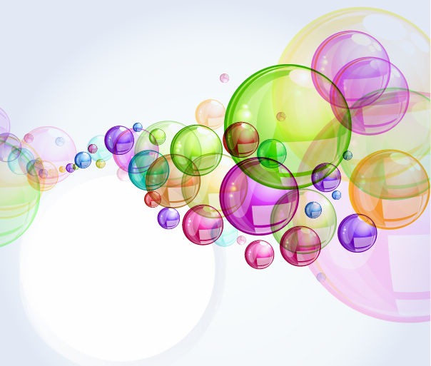 Free Abstract Colorful Bubble Background Vector
