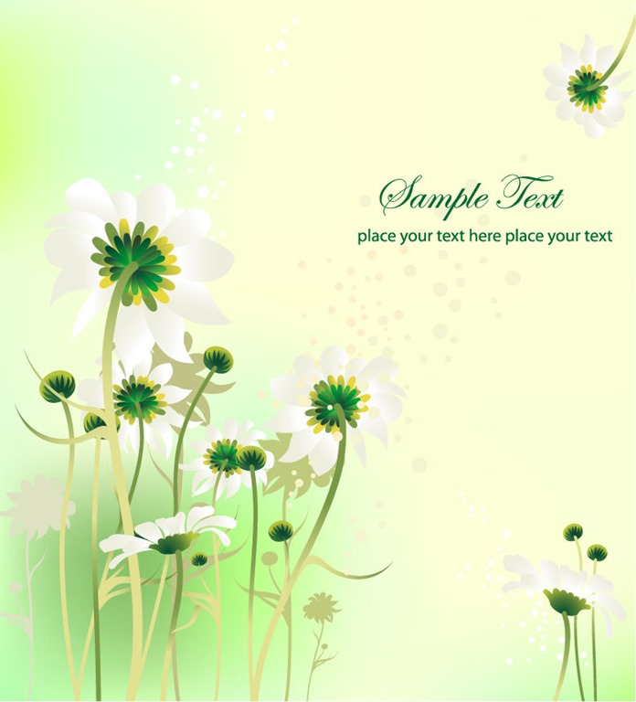 Flower Design Summer Background Vector Graphic