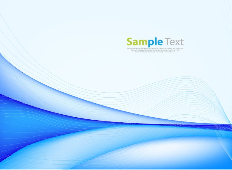 Abstract Background with Blue Wave Vector Illustration