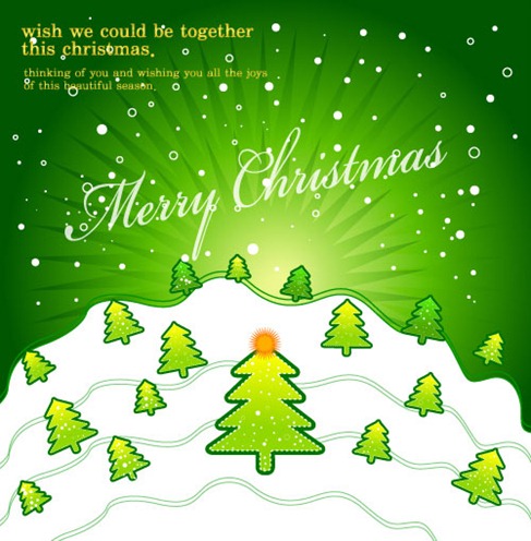 Merry Christmas Vector Art Poster
