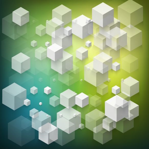 Vector Abstract Cubes Background Illustration