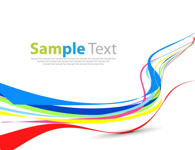 Colorful Curve Abstract Background Vector Graphic