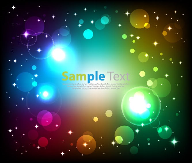 Abstract Glowing Colorful Background Vector Art