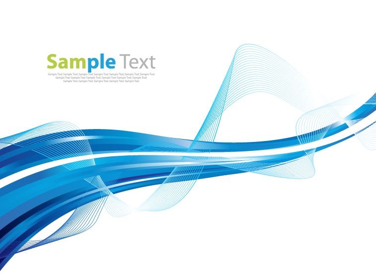 Abstract Background with Blue Waves Vector Illustration