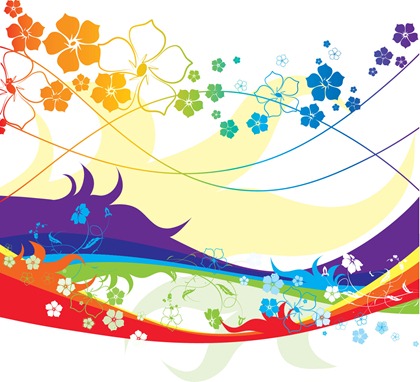 Free Colorful Flower Vector Illustration