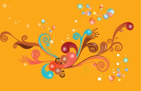 Colorful Swirls Vecotr Illustration