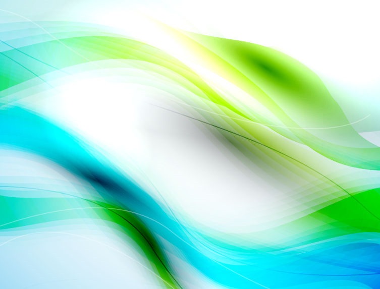 Abstract Blue Green Waves Background Vector Illustration