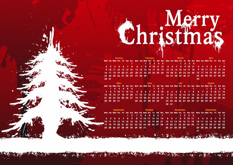 2012 New Year Christmas Card Calendar
