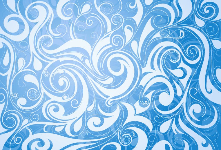 Abstract Blue Floral Vector Background