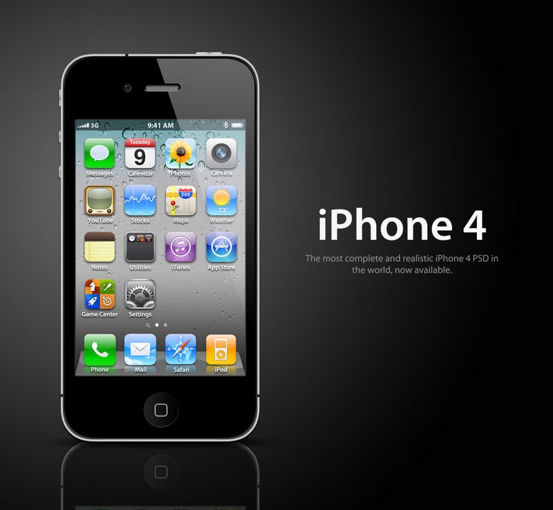 Apple iPhone 4 PSD