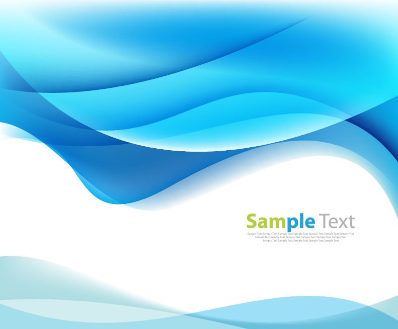 Vector Illustration of Abstract Background with Blue Wave
