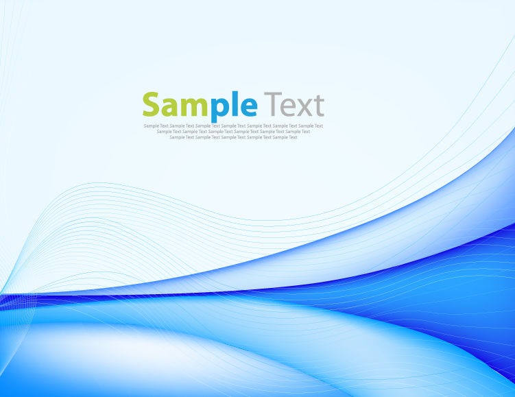 Abstract Blue Wavy Vector Background
