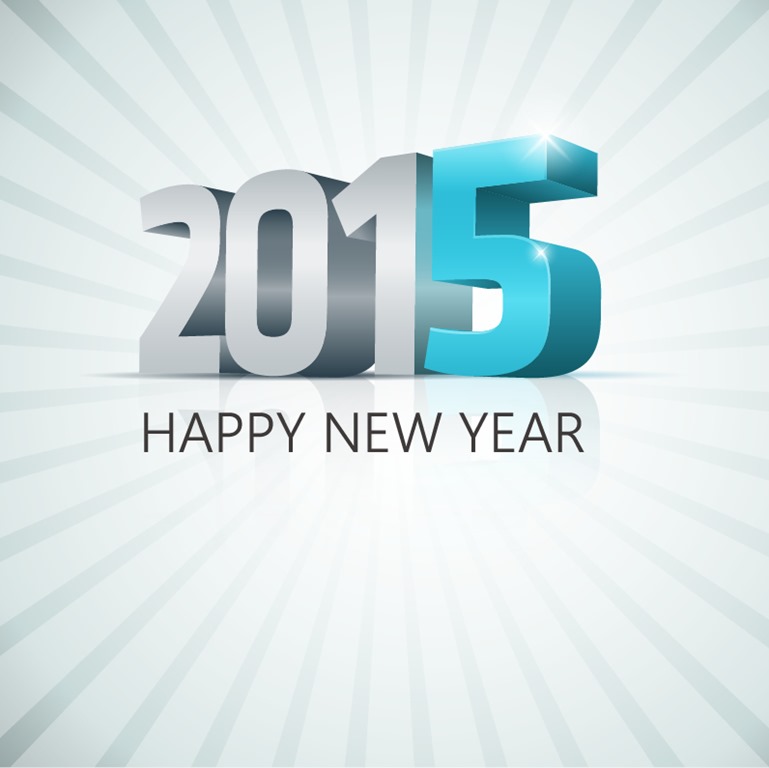 2015 Happy New Year Vector Illustration