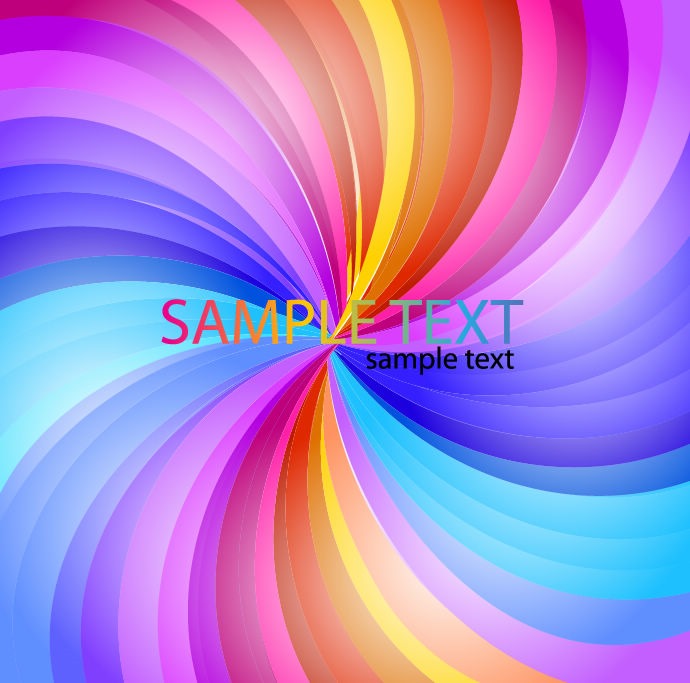 Abstract Rainbow Stripe Vector Background