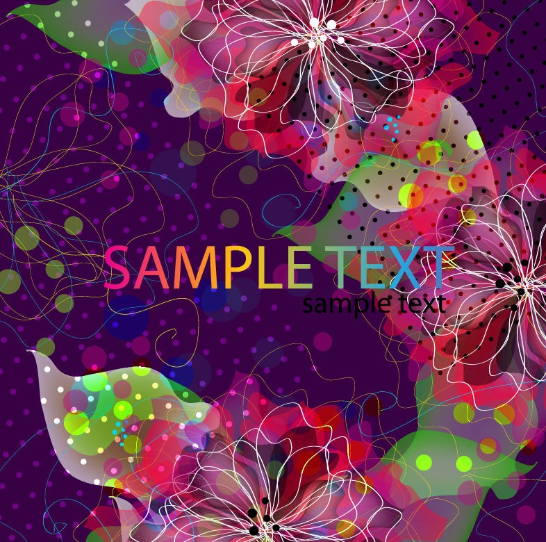 Abstract Floral Vector Artwork