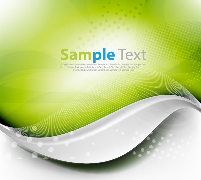 Green Wave Background Vector Graphic
