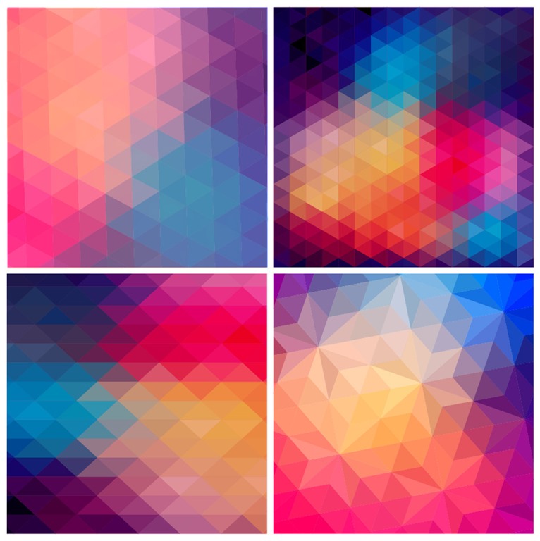 Low Poly Abstract Background Vector Set