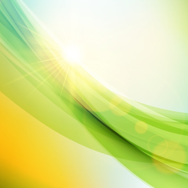 Abstract Sunlight Green Wave Background