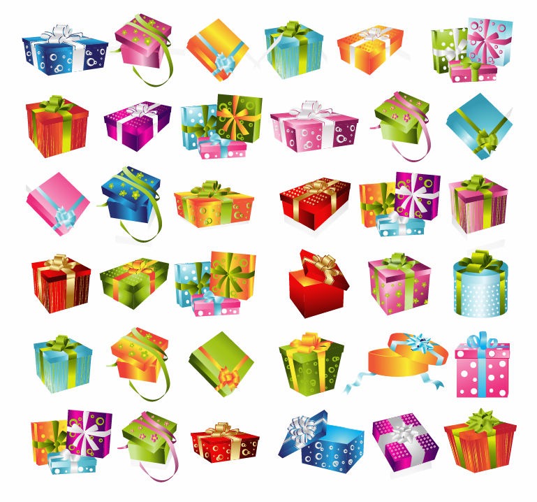 Gift Box Collection Vector Graphic