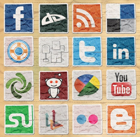 17 Free Vintage Social Media Icons for Bloggers