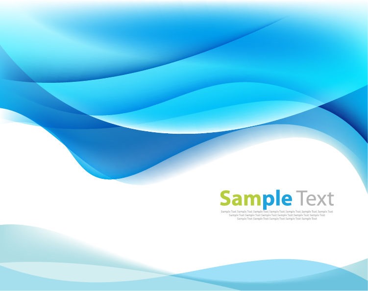 Blue Modern Futuristic Background with Abstract Waves Vector