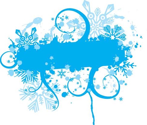 Blue Floral Vector Graphic