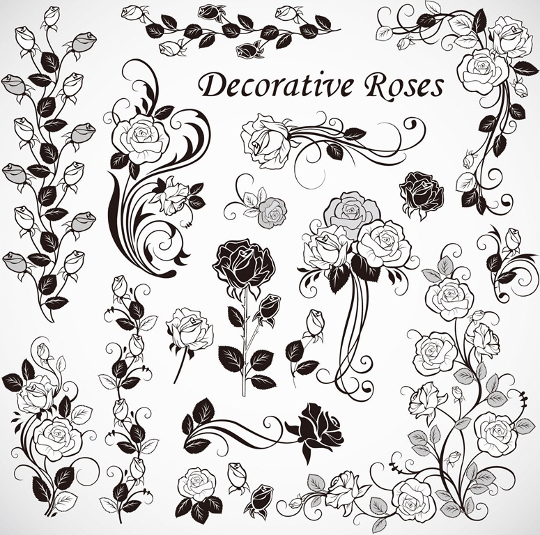 Free Vector Roses Decoration