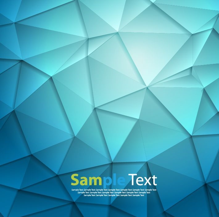 Abstract Blue Triangle Geometrical Background Vector Illustration