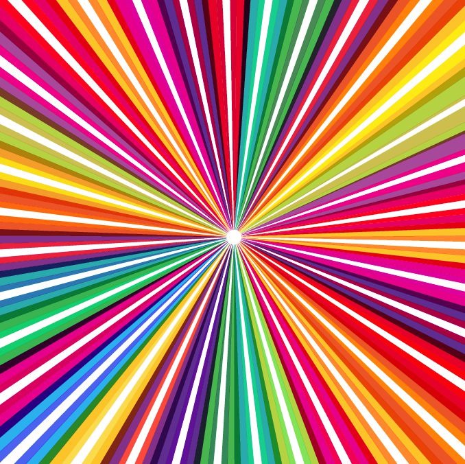 Spectrum Rainbow Colored Rays Abstract Background Vector Illustration