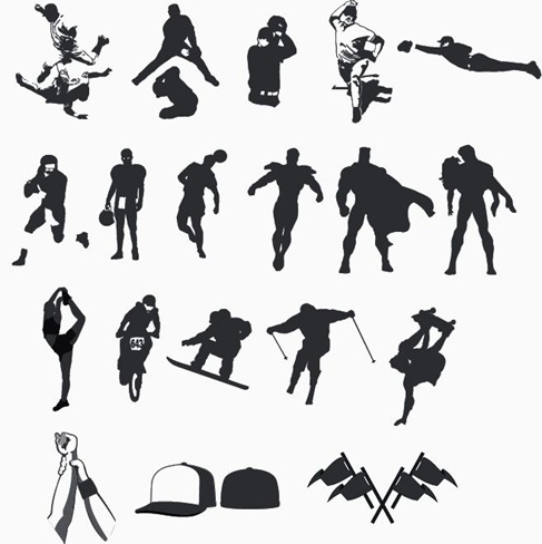 High Quality Sport and Hero Silhouettes Collection - Vector