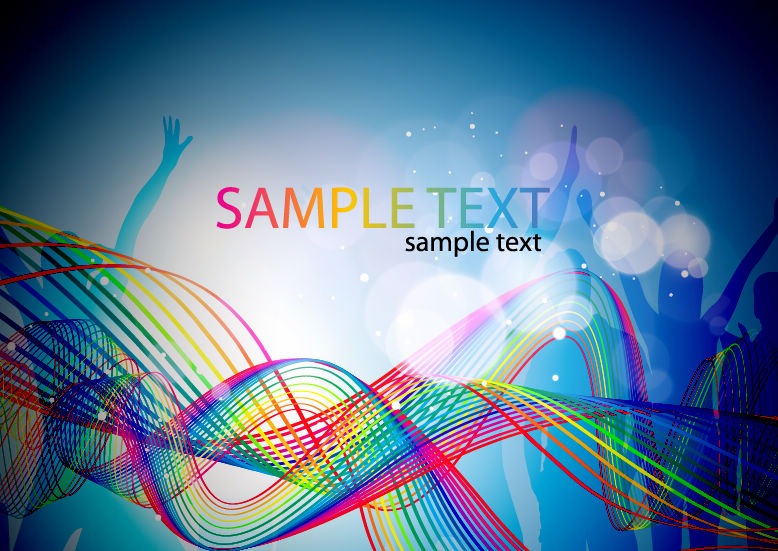 Abstract Colorful Music Background Vector Illustration