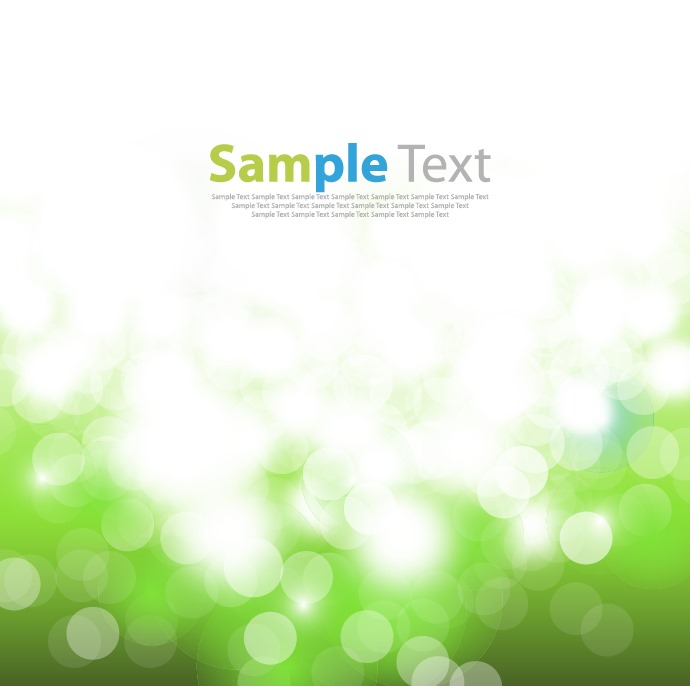 Abstract Green Bokeh Background Vector Illustration