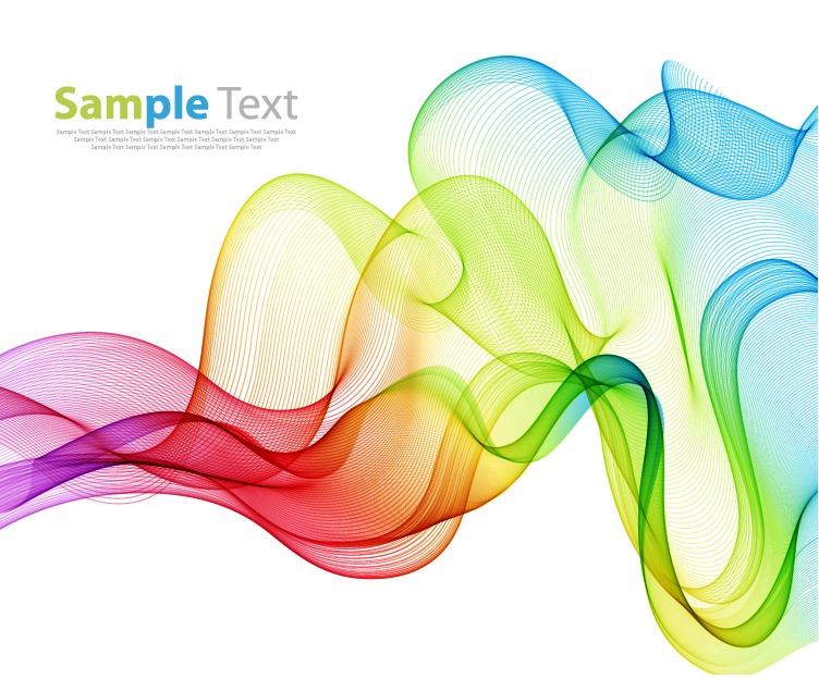 Vector Illustration of Abstract Colorful Background with Wave