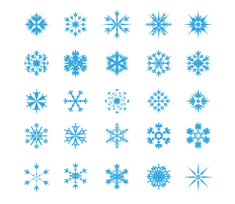 Set of Vector Snowflakes