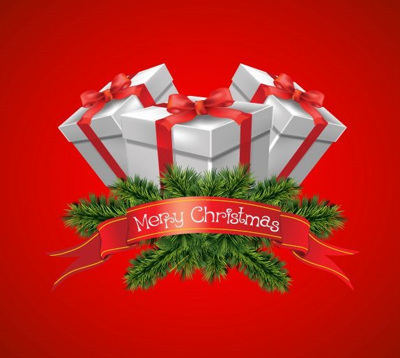 Christmas Gift Boxes Vector Graphic