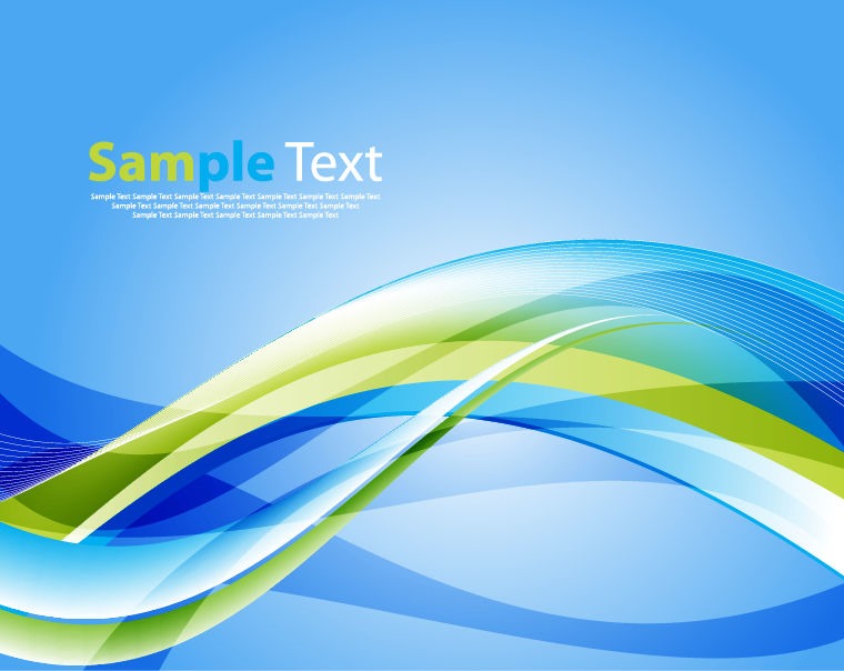 Blue Yellow Waves Abstract Background Vector Graphic