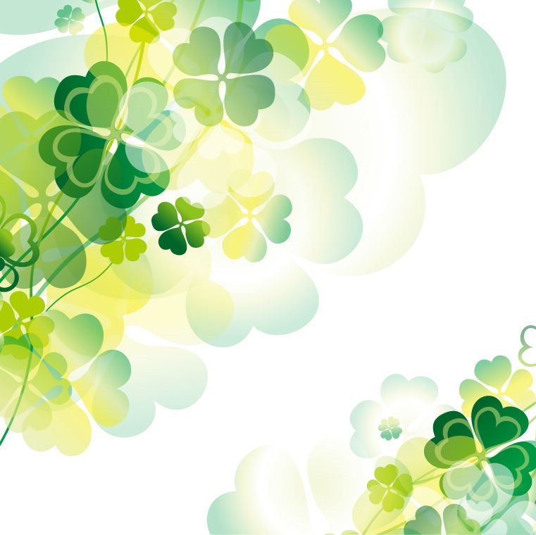 Abstract Green Floral Design Vector Illustration