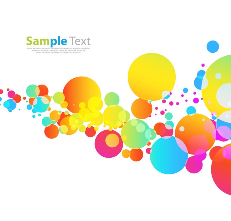 Colorful Pattern on White Background Vector Graphic