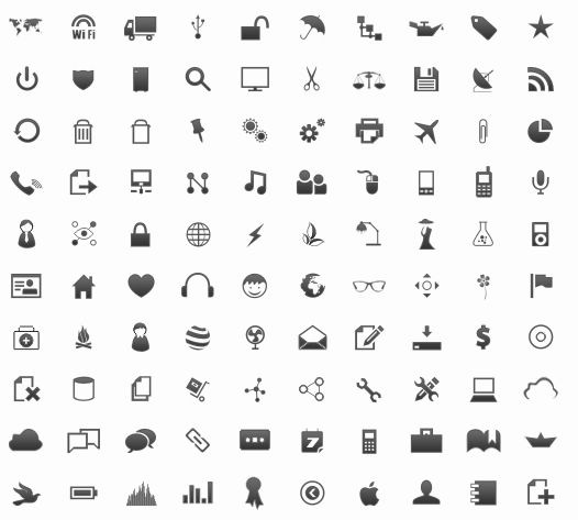 100 Small PNG Icons for Web Designer
