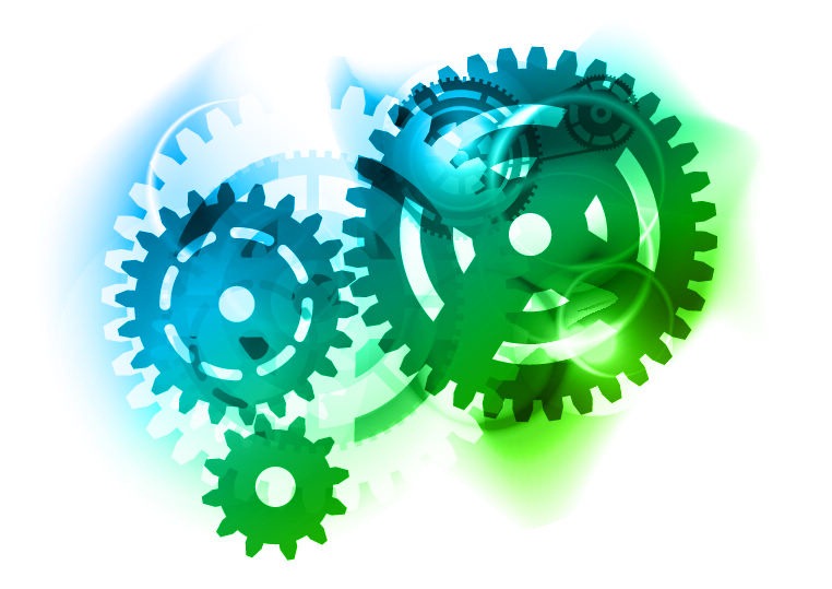 Abstract Color Gears Vector Graphic
