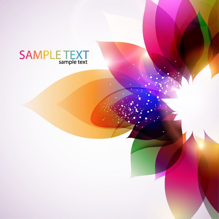 Abstract Colorful Floral Vector Background