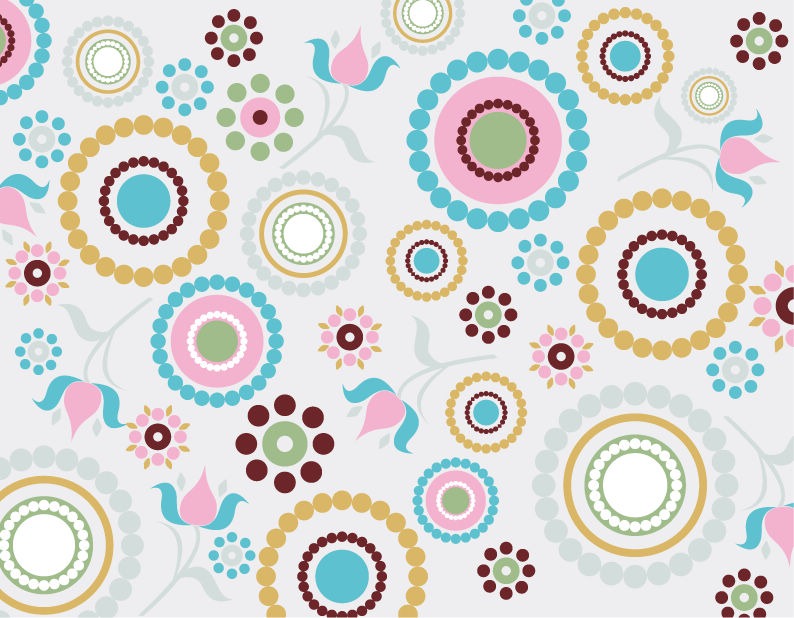 Circles and Dots Abstract Background