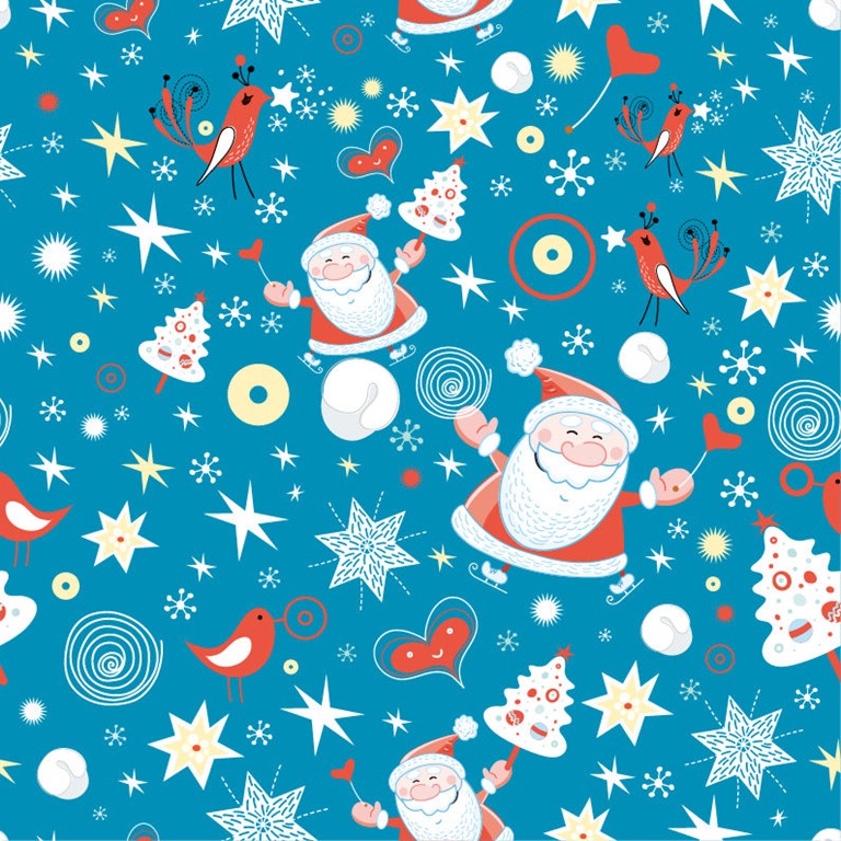 Merry Christmas Design Seamless Background Vector Graphic