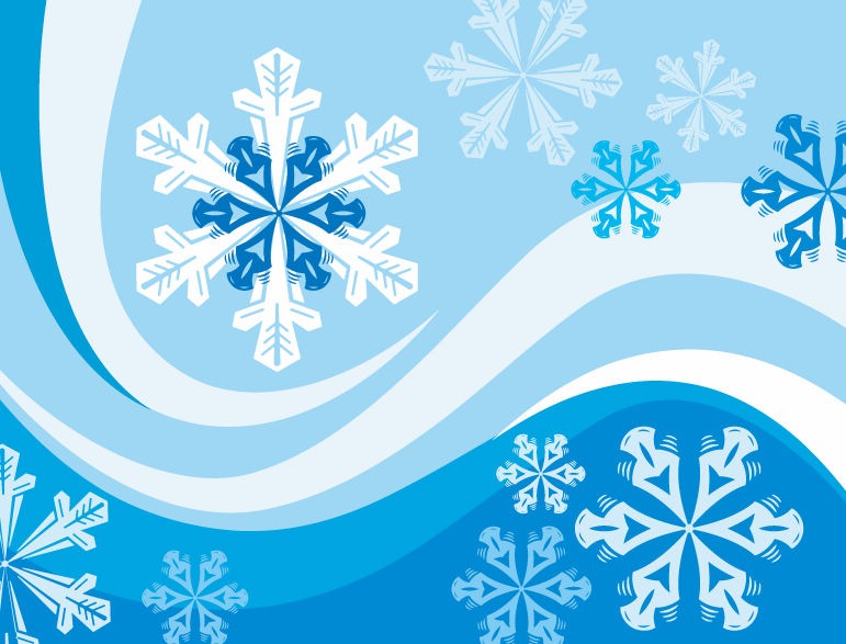 Snowflakes Winter Background Vector
