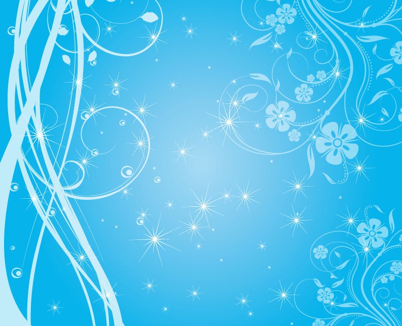 Free Swirly Blue Stars Vector Background