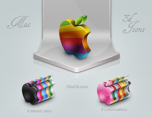 Apple Mac 3D Icon Set